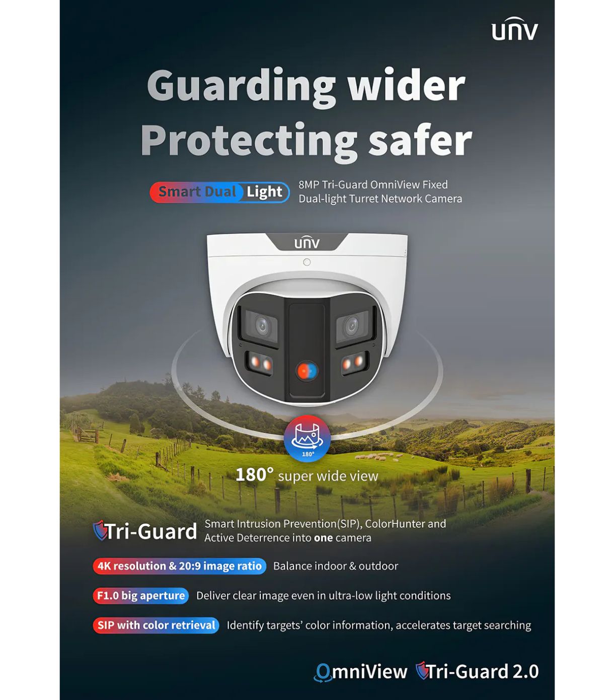 Uniview Guardian Package: 4 x 6MP Triguard Series CCTV System FULLY INSTALLED