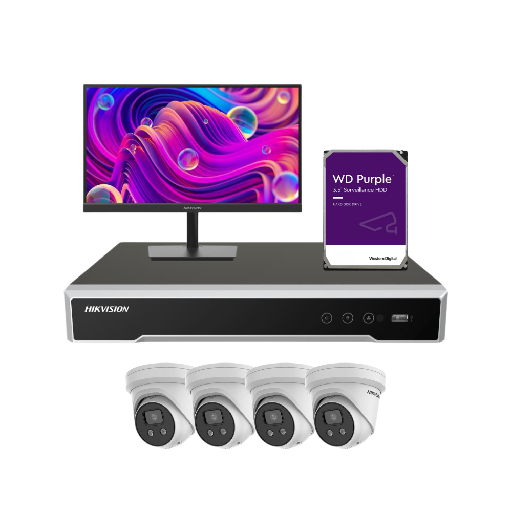 Hikvision Guardian Package: 8CH 4 x 8MP (4K) Liveguard Deterrence CCTV System - FULLY INSTALLED